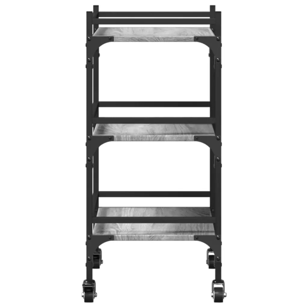 Carrello da Cucina Grigio Sonoma 50x35x75,5cm Legno Multistrato CFW6002987