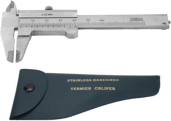 Misuratore di Spaziatura con Schermo 0-50 mm di Raggio di Azione - In Acciaio Inossidabile - Misuratore Portatile - Misurazioni Interna/Esterne - 4 Modi - Compattabile e Versatile - Calibro