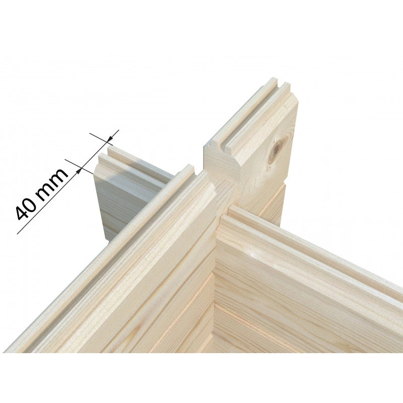 Casetta da giardino in legno 500x445 cm spessore 40 mm con porta doppia e finestra 19,7 m² - Esterni da Vivere