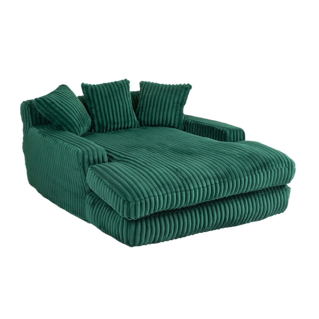 Divano letto moderno - Zephmum- Con cuscini, singolo, colore smeraldo