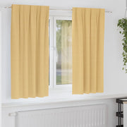 Tende Blackout con Anelli 2 pcs Beige 175 x 140 cm Poliestere 4107424