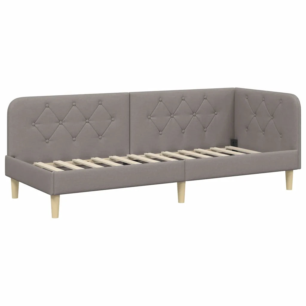 Cornice del letto ad angolo Talpa 80 x 200 cm Tessuto