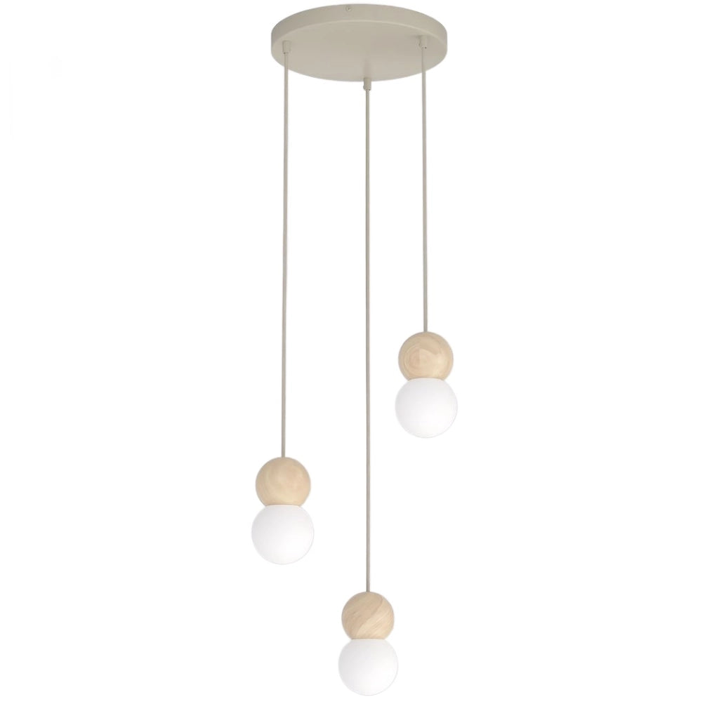 Lampada sospesa LOOP Emibig LED anello beige bianco