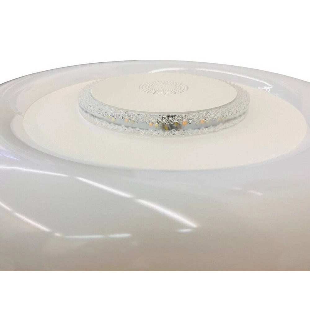Trade Shop - Plafoniera Soffitto Luce Led Rgb Bluetooth Cassa Telecomando Dimmerabile C44-rgb-o -