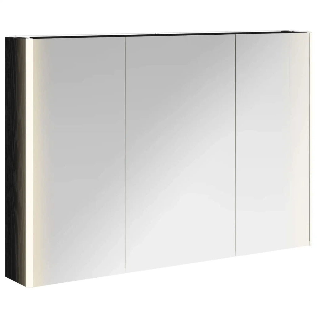 Mobiletto per specchio da bagno Rovere Nero 889272