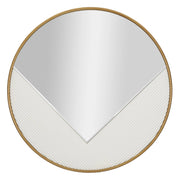 Specchio con Cornice VKH486, Bianco, Metallo, 80x4x80 cm