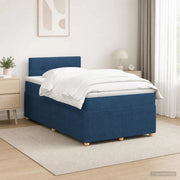 Letto box spring con materasso Blu 120 x 190 cm Tessuto 3451425
