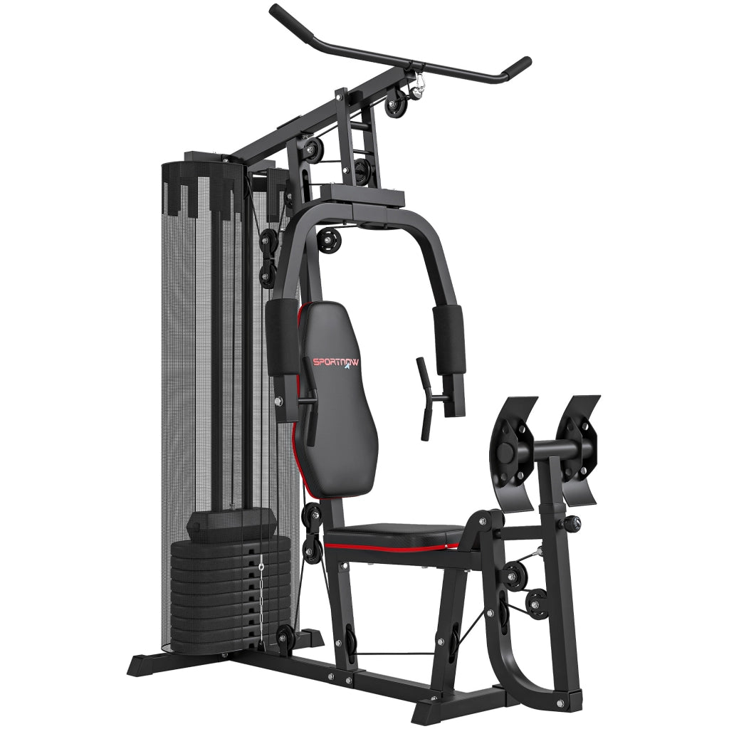 Stazione Fitness Multifunzione ¨C zephmum ¨C con Pesi 45 kg, Cavo Alto e Pressa Gambe