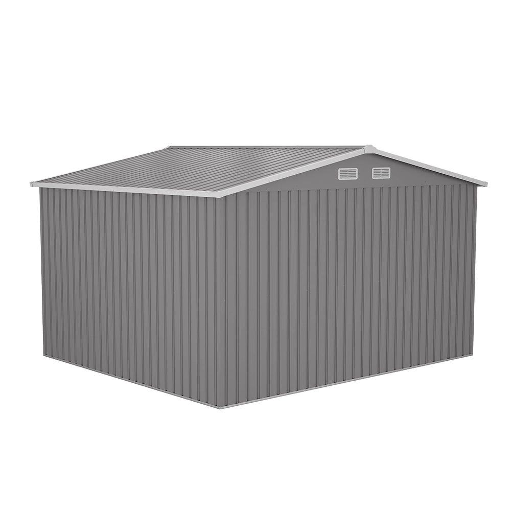 Casetta da giardino in acciaio zincato grigio 3,21x2,77xh2,17 m - 129kg - 8,9 metri quadri