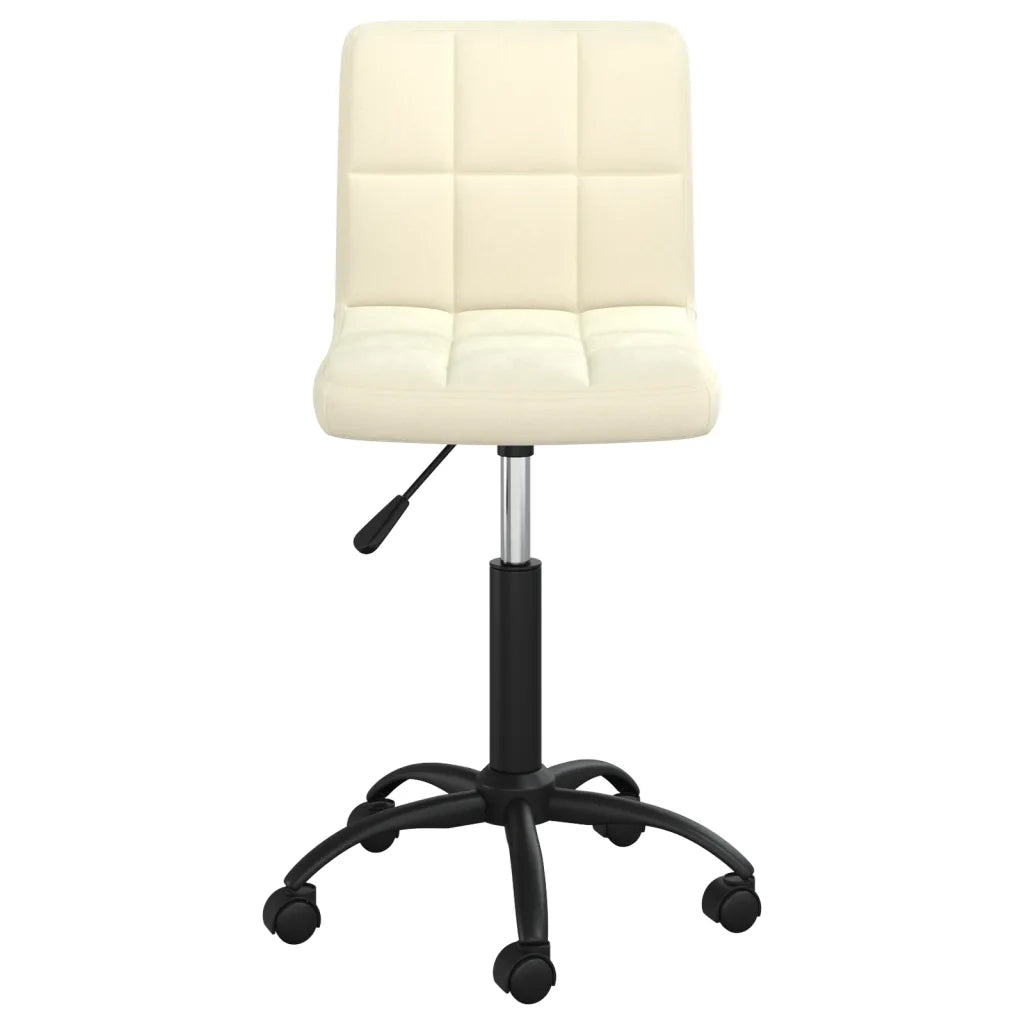 Sedia Girevole da Ufficio Crema in Velluto 334355