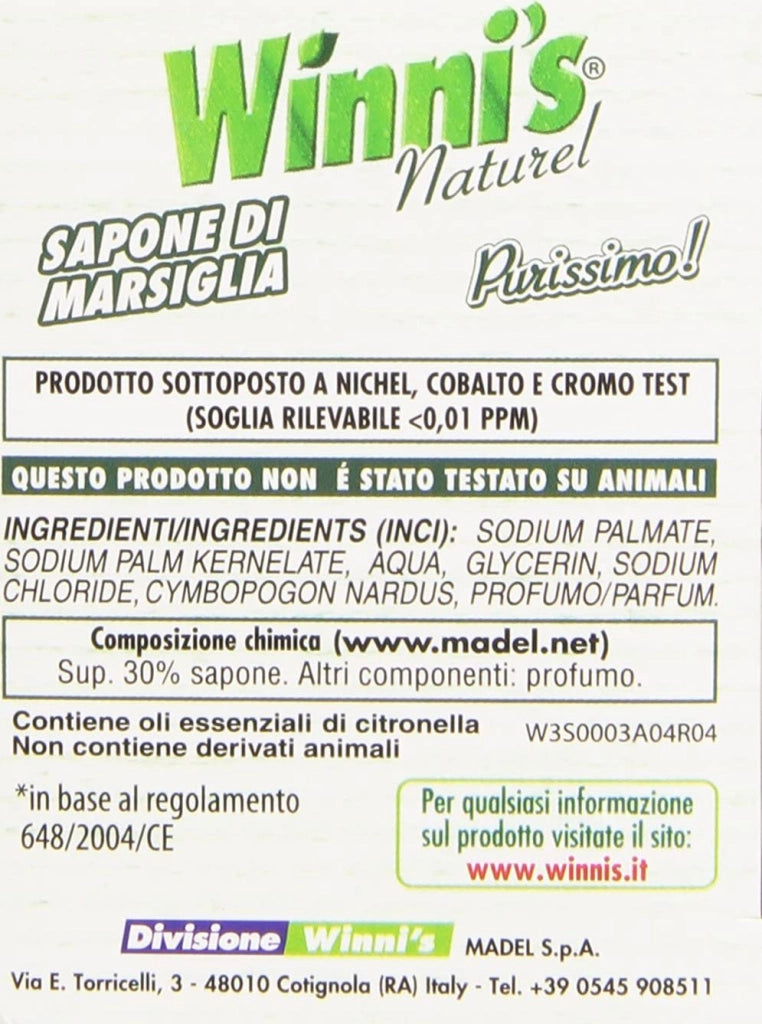 WINNI'S NATUREL SAPONE DI MARSIGLIA 250 GR