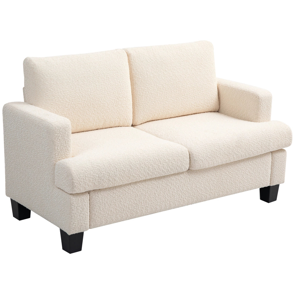 Divano 2 posti con cuscini amovibili ¨C zephmum ¨C beige 120 cm