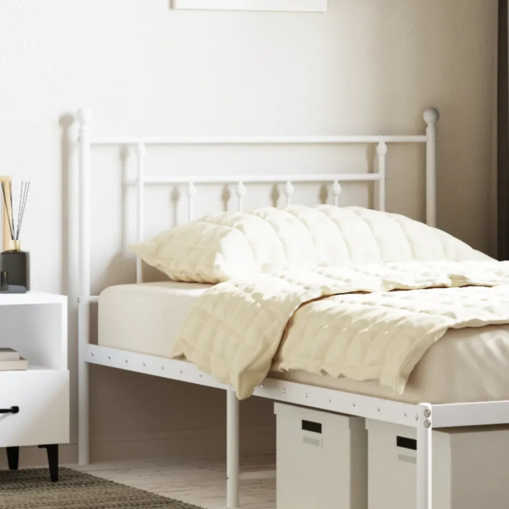 Testiera di Ricambio in Metallo Bianco 107 cm 353616