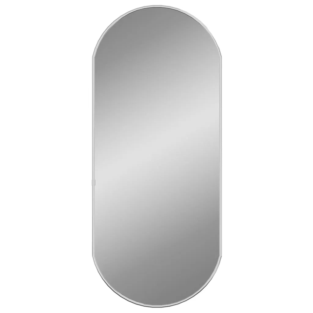 Specchio da Parete | Specchio decorativo Argento 70x30 cm Ovale
