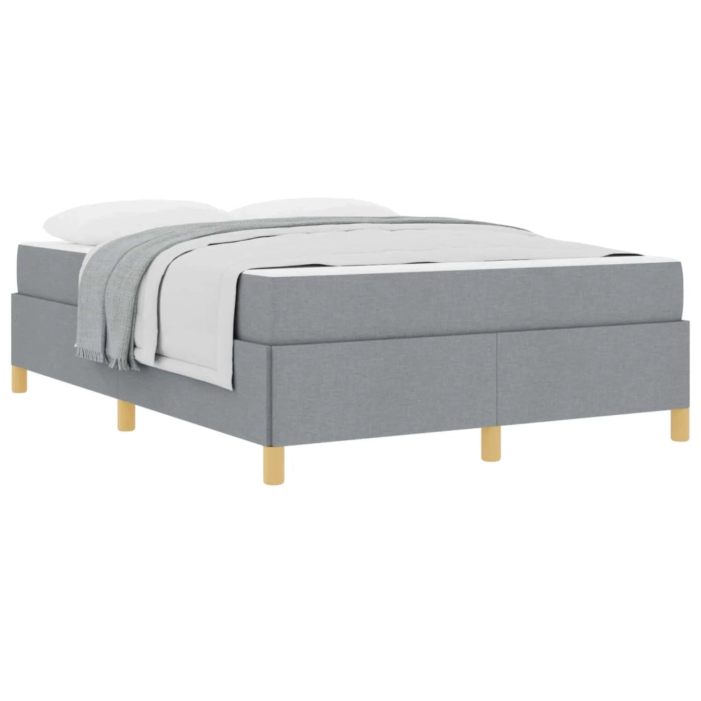 Struttura del letto Grigio chiaro 140 x 200 cm Tessuto