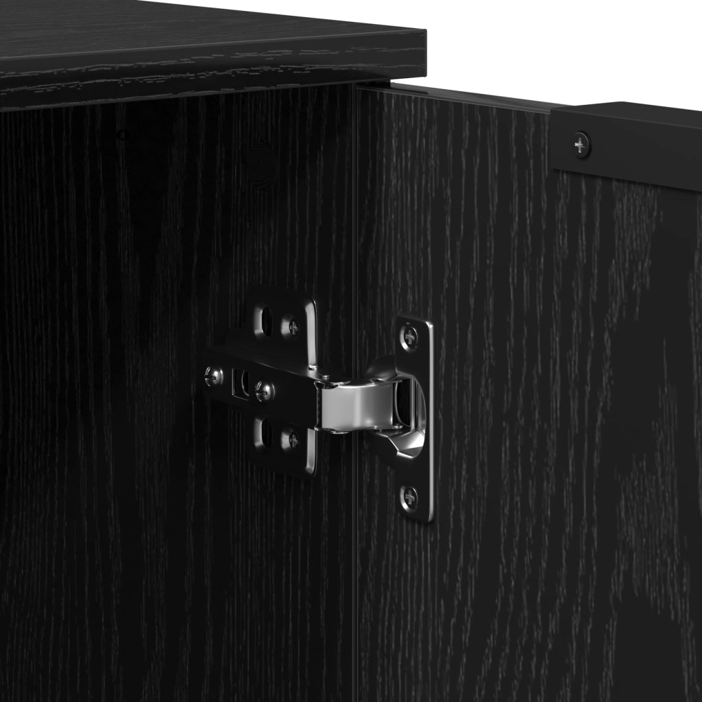 Credenza 3 pcs Rovere Nero 180 x 30 x 70 cm Legno multistrato 3332514