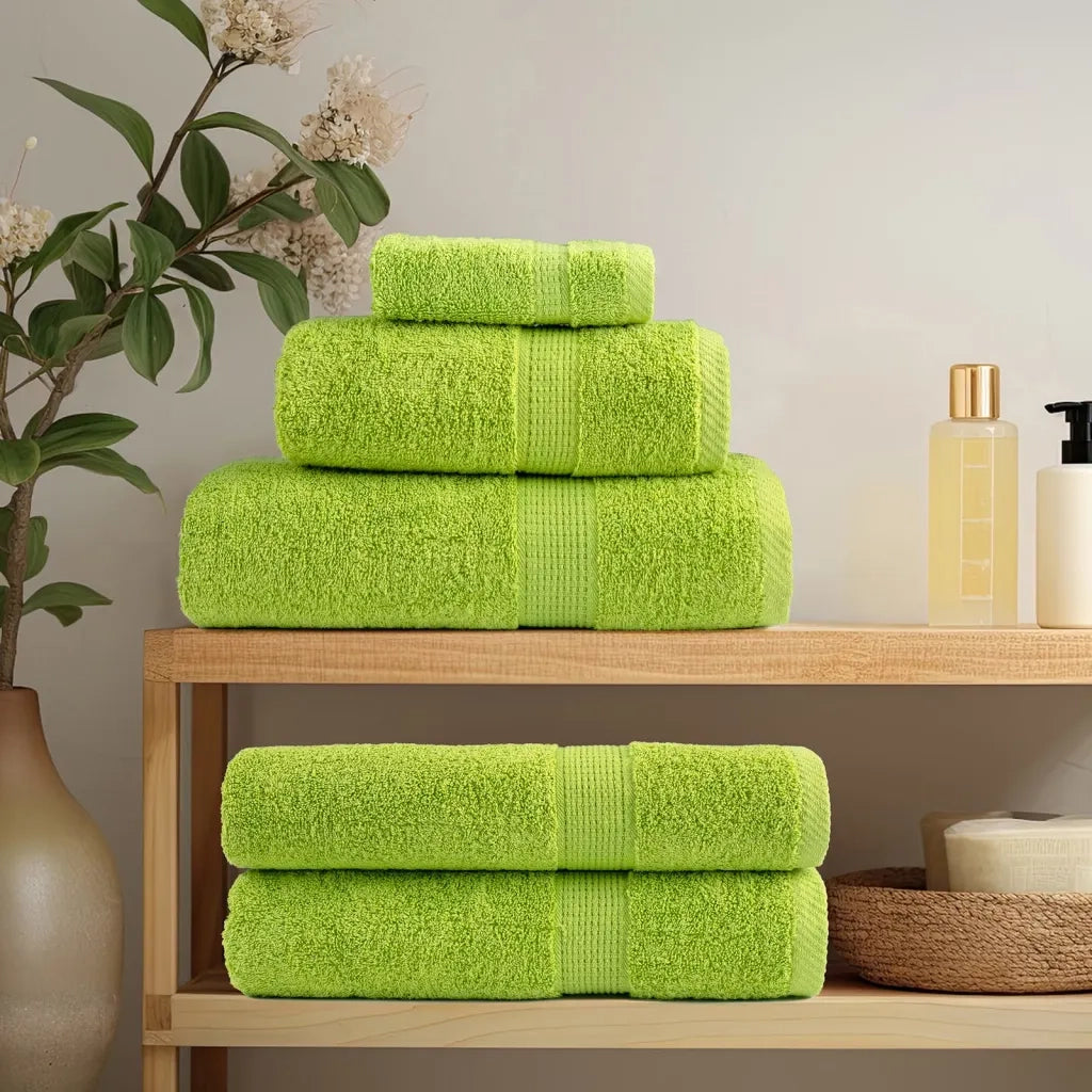 Set di asciugamani premium SOLUND 12 pezzi Verde mela 600 g/m2