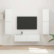 Set mobile TV 6 pcs Bianco Legno multistrato 3409123