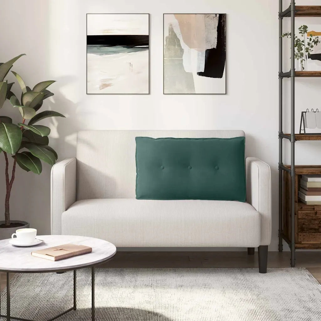 Cuscino per Schiena Verde Scuro 80 x 50 cm Tessuto in Cords 42014720