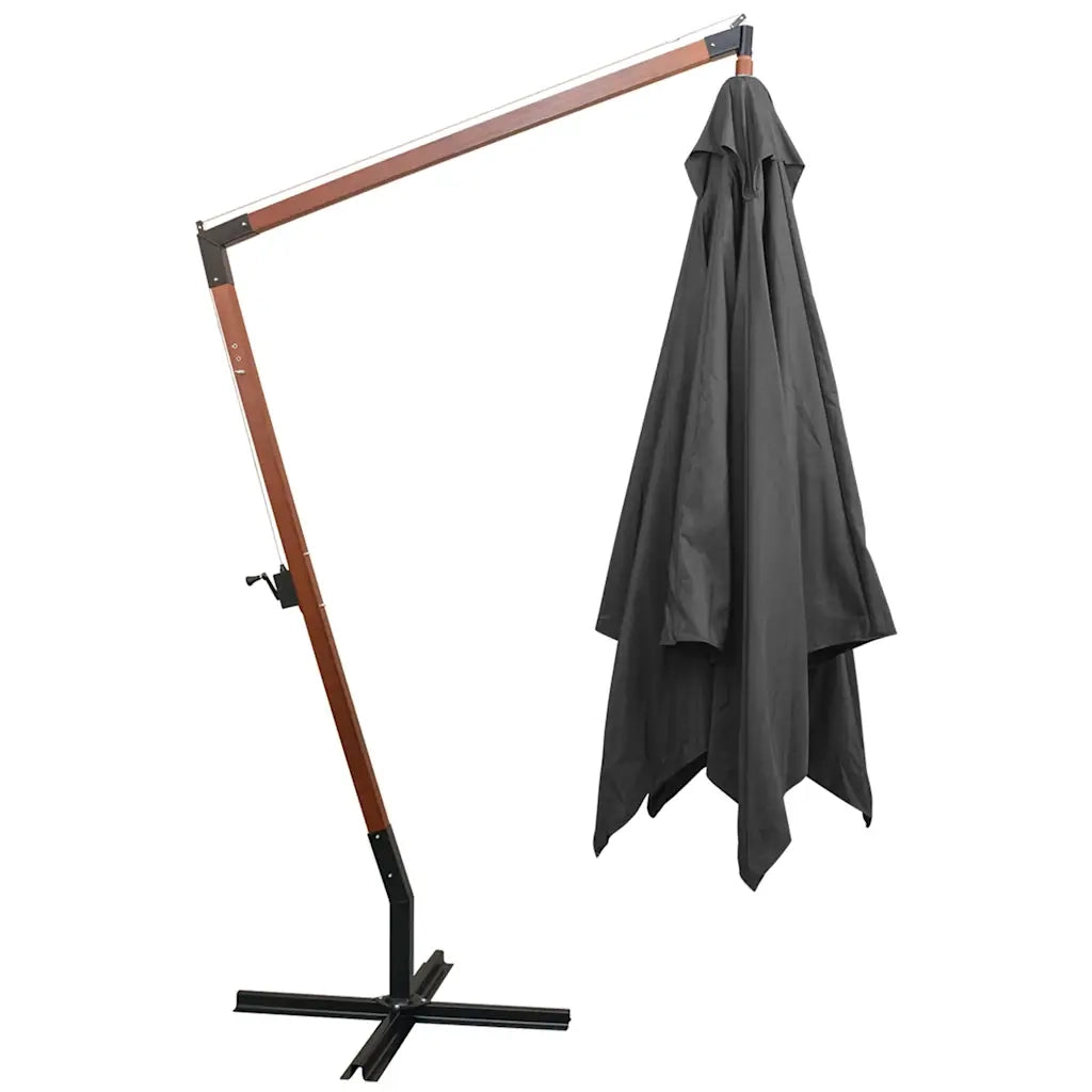 Ombrello | Parasolne a Sbalzo Antracite 3x3 m Palo in Abete Massello