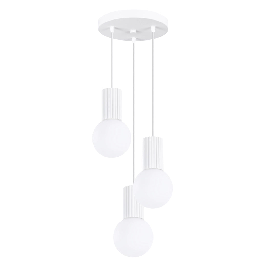 Lampada a sospensione HALO 3P bianco