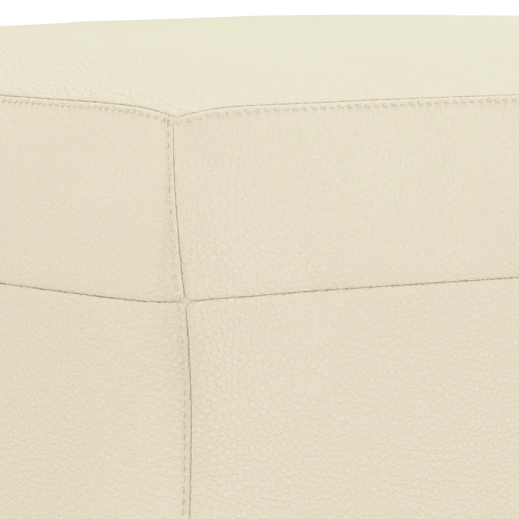 Set di Divani 3 pz con Cuscini Crema in Similpelle 3201930
