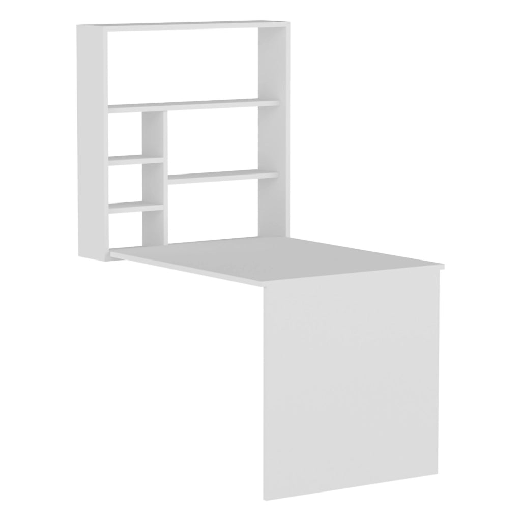 Veglio, Scrivania 5 Ripiani, 59x90x74h cm Bianco