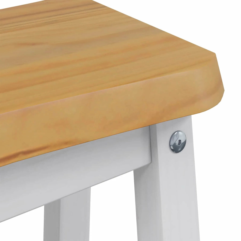 VidaXL Sgabello da Bar Alto EKAI 2 pcs Bianco 40 x 29 x 63 cm 42037016