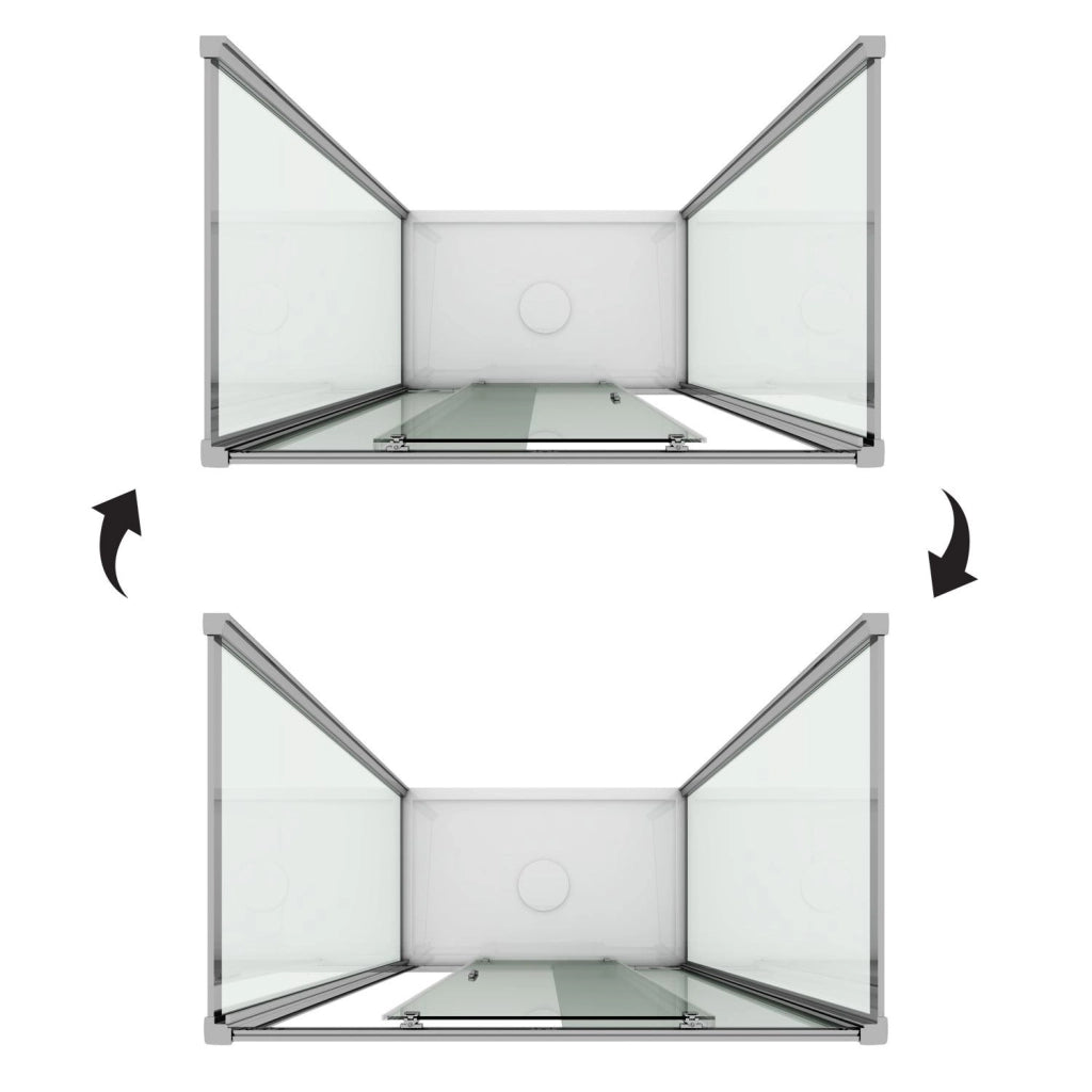 Box Doccia 3 lati 90x110x90 CM H198 stampato C mod. Young Trio 1 Anta P