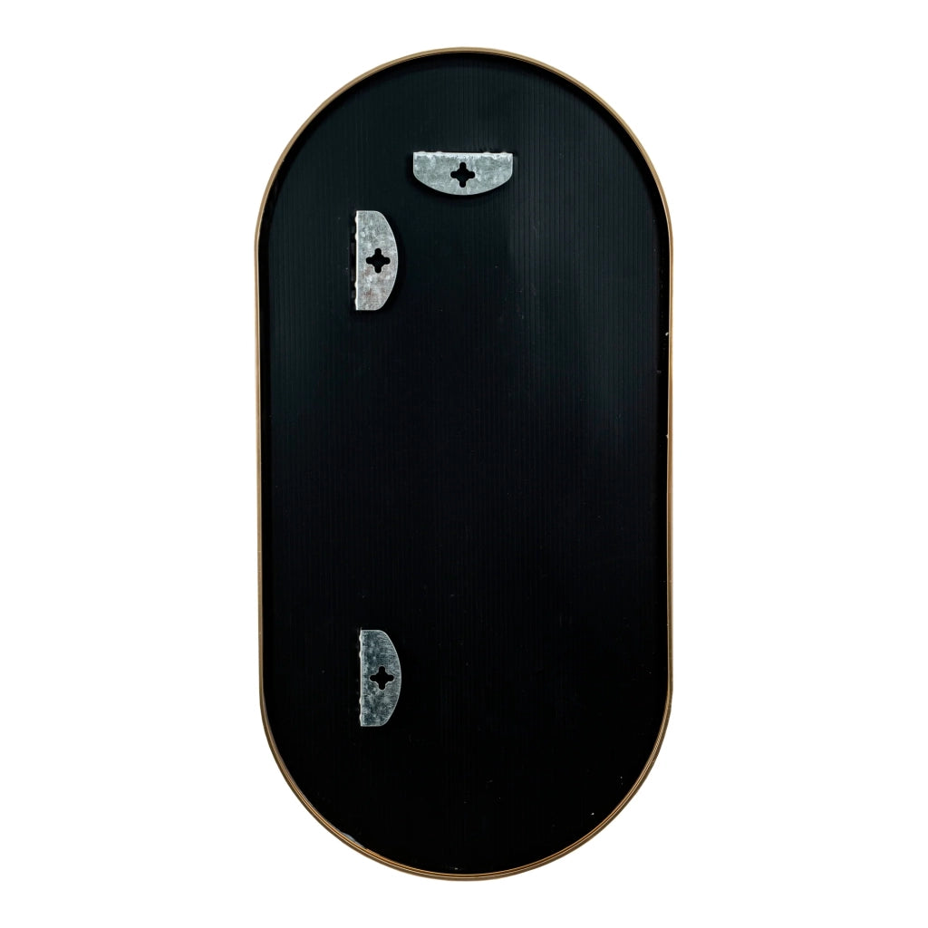 Specchio da parete ovale 40 x 80 cm oro 03_0007955