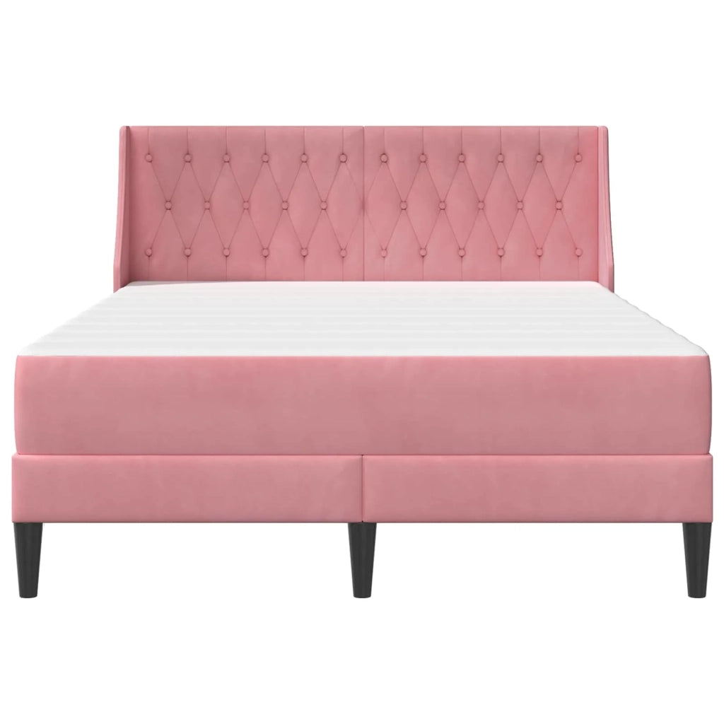 Struttura letto con materasso Rosa 180 x 200 cm Velluto 3414816