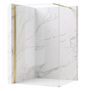 Parete Doccia Rea Flexi Transparent / Gold 140