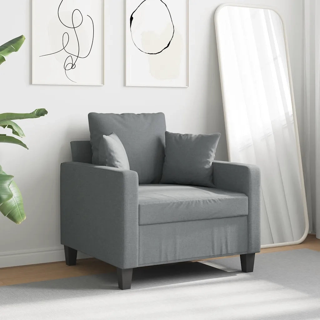 Poltrona Grigio Chiaro 60 cm in Tessuto 359251