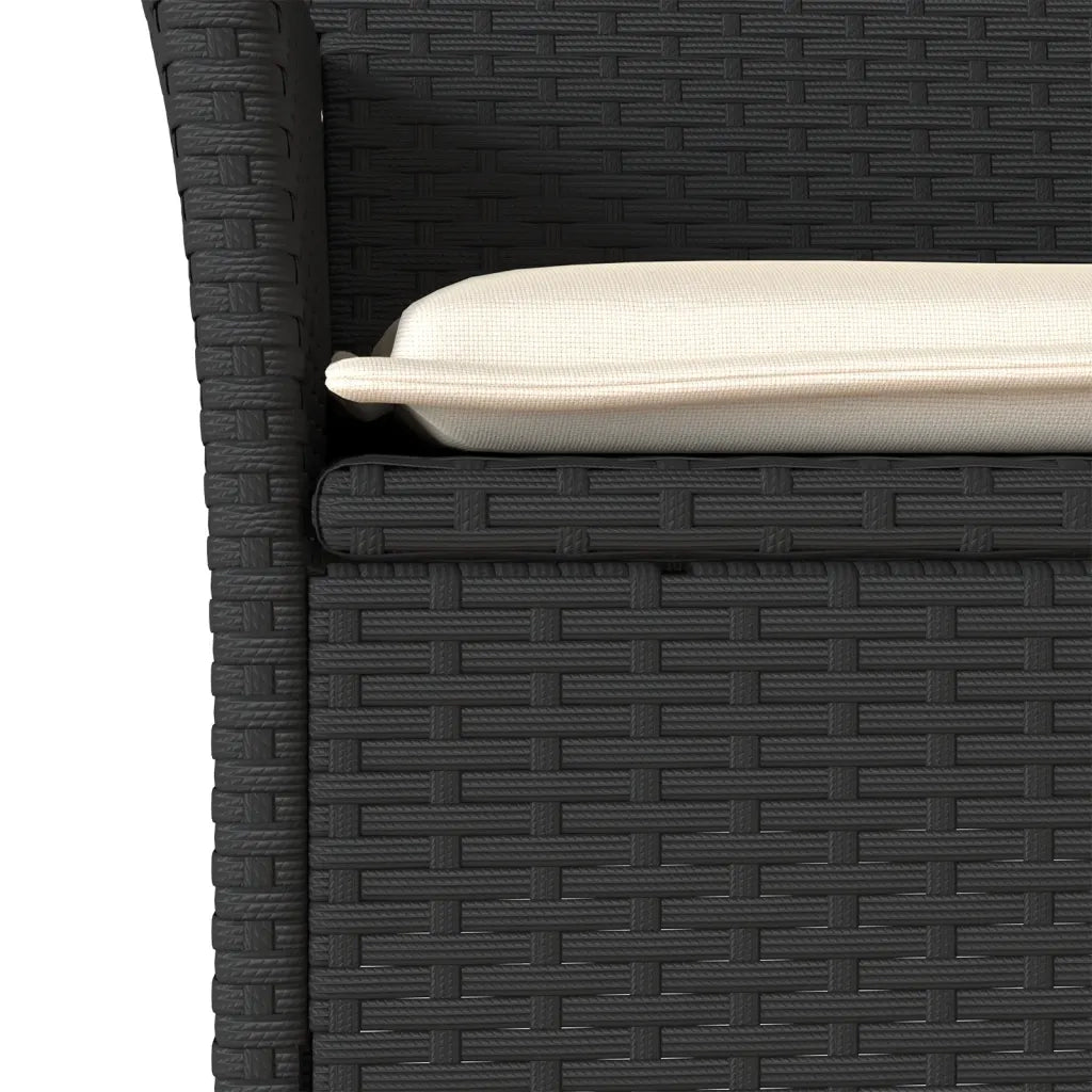 Set da Pranzo da Giardino con Cuscini 5 pz Polyrattan e Vetro 3278539