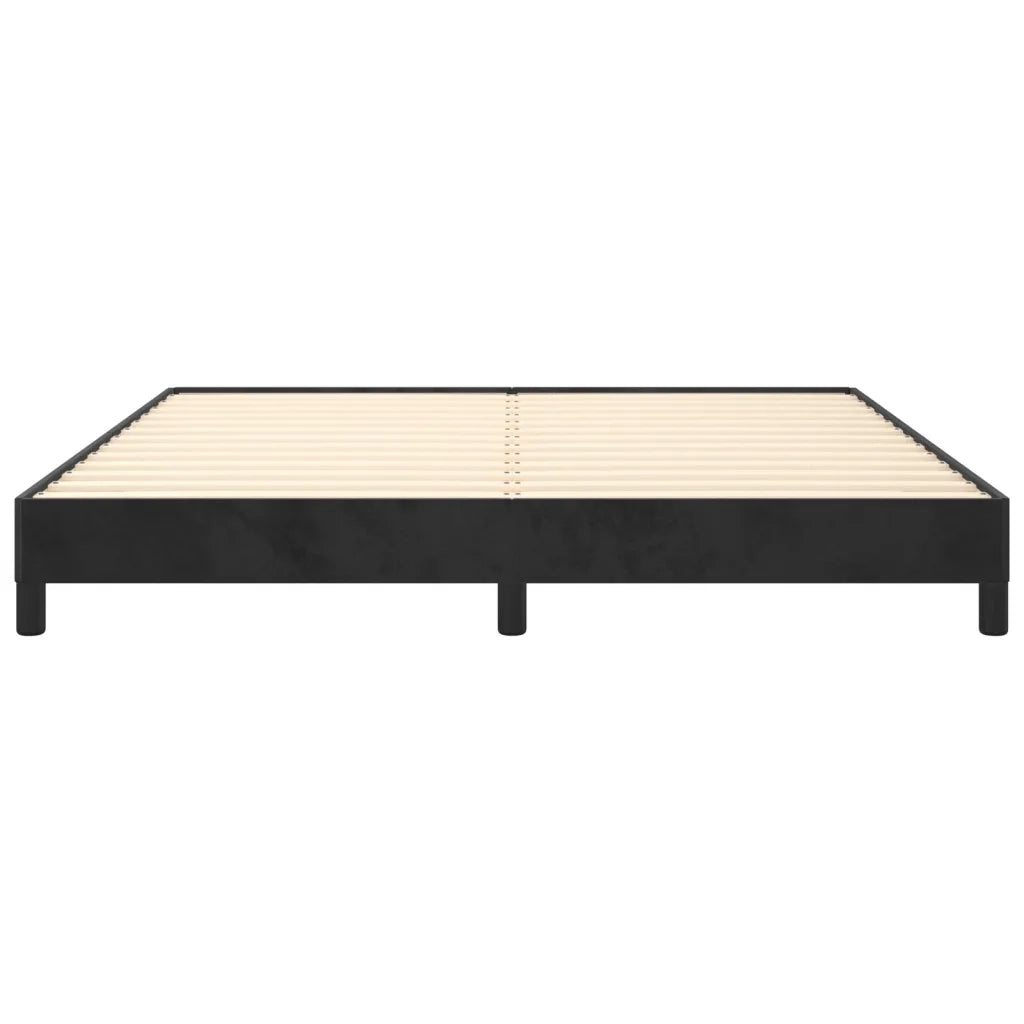 Letto matrimoniale | Letto per adulti | Giroletto senza Materasso Nero 180x200 cm in Velluto