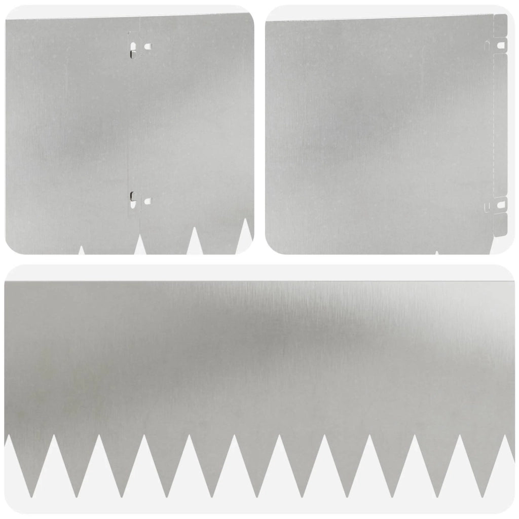Bordura per Prato 20 pcs 103 x 30 cm Acciaio Argento 8008513
