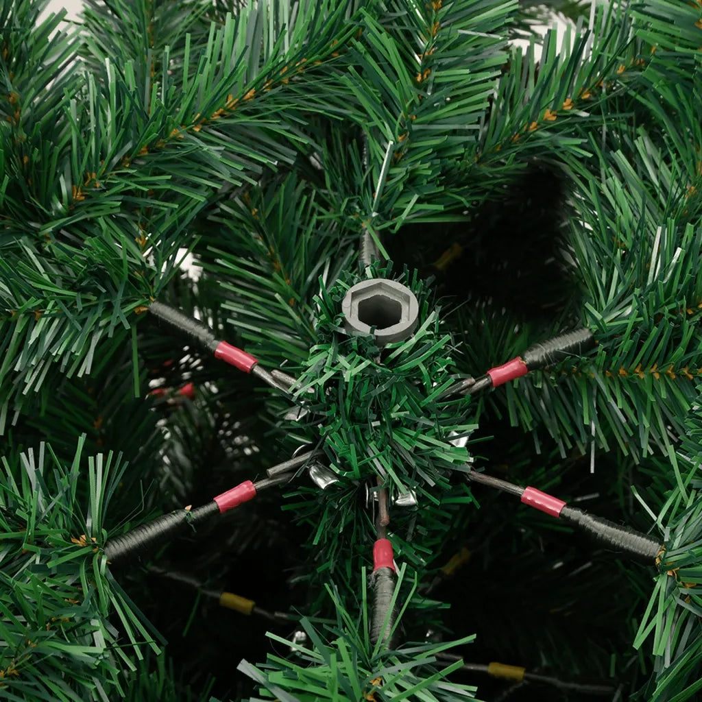 Albero Natale Artificiale Incernierato con Pigne e Bacche 210cm 358377