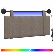 Testiera | Testata sospesa Con luce LED Grigio PU Antico