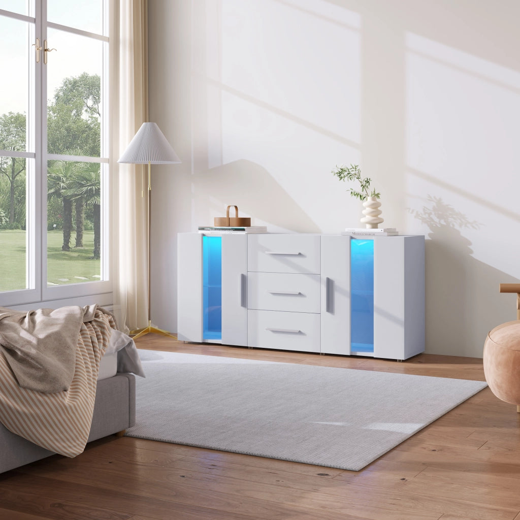 Credenza con luci LED - Zephmum - 140x35x70cm