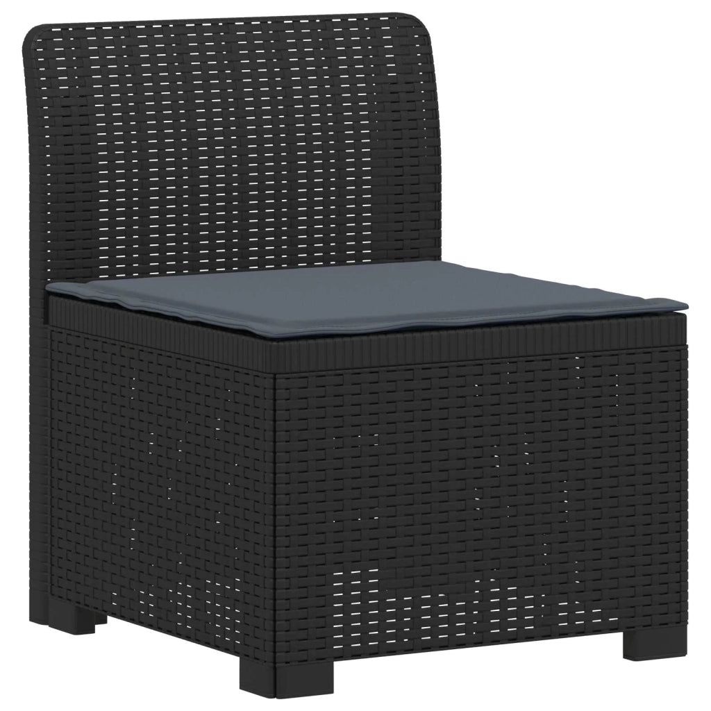Divano da esterno-Divano da Giardino 3 posti con cuscini in look rattan PP 739862