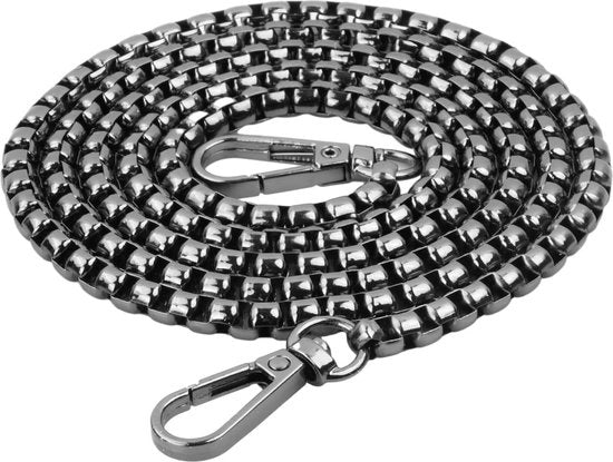 Cinturino da spalla per borse da 12m con cerniera e catena in nero