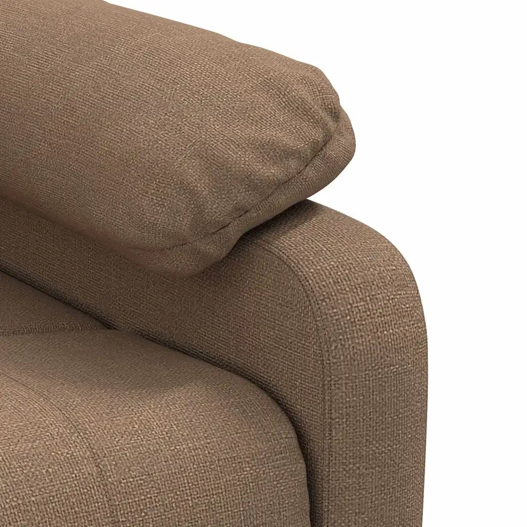 Poltrona Reclinabile in Tessuto Marrone 289666