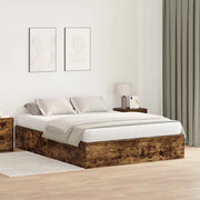 Struttura letto con contenitore Rovere fumé 140 x 190 cm 3335433
