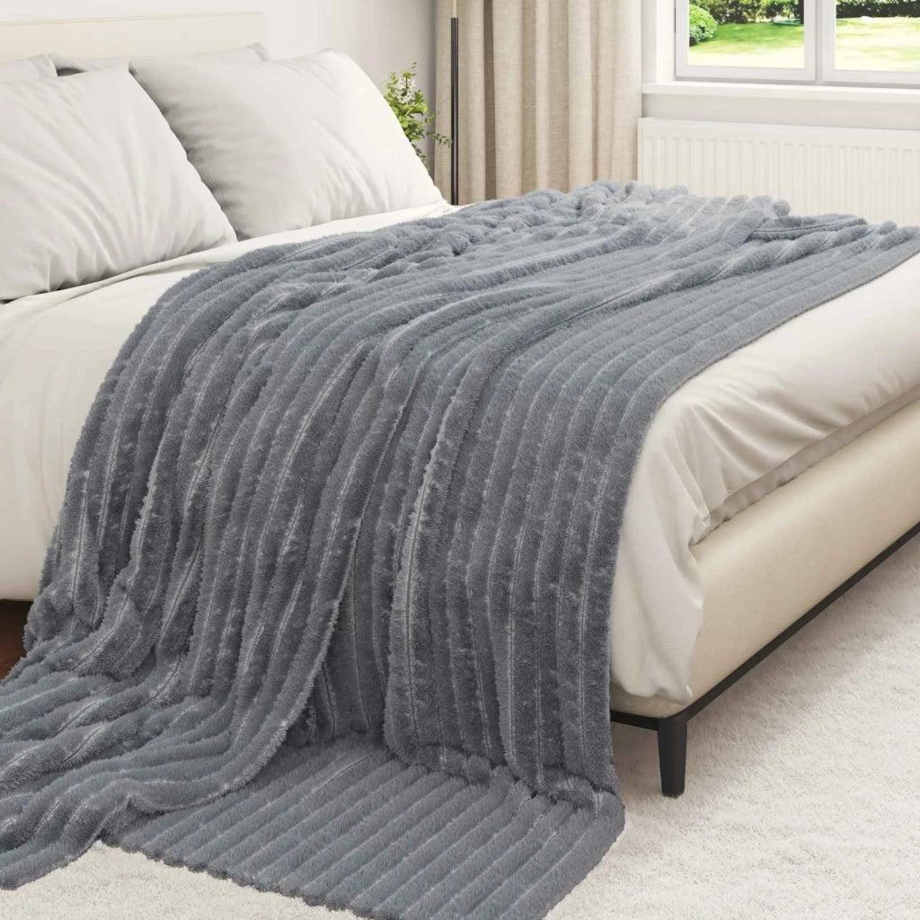 Coperta Grigio scuro 270 x 240 cm Panno
