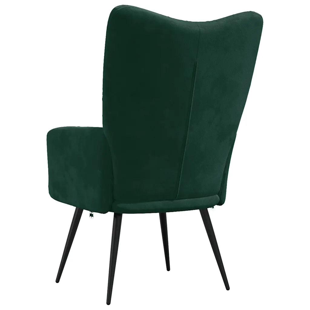 Poltrona | Sedia Relax Verde Scuro in Velluto