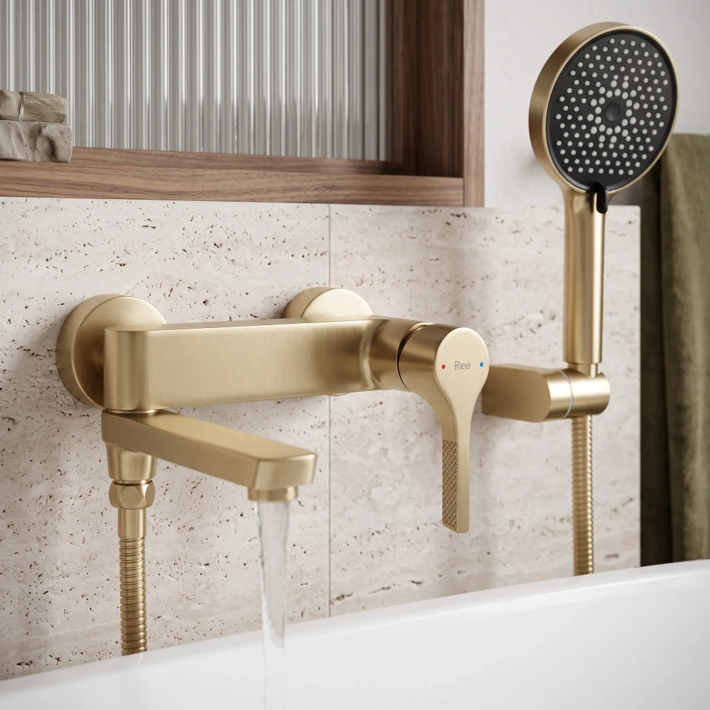 Rubinetto Da Vasca Premium Rea Maxim Brush Gold