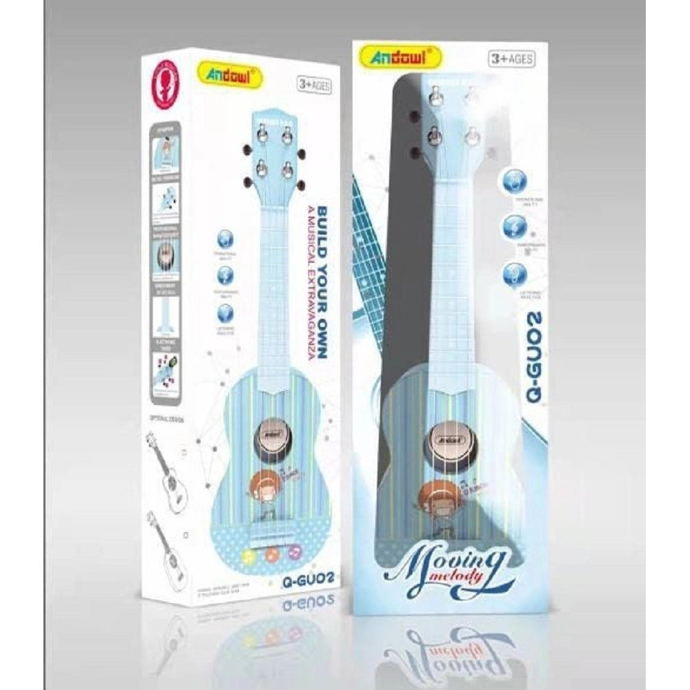 Trade Shop - Chitarra Ukulele In Plastica Per Bambini Giocatolo Musicale Per 3+ Anni Q-gu02 -