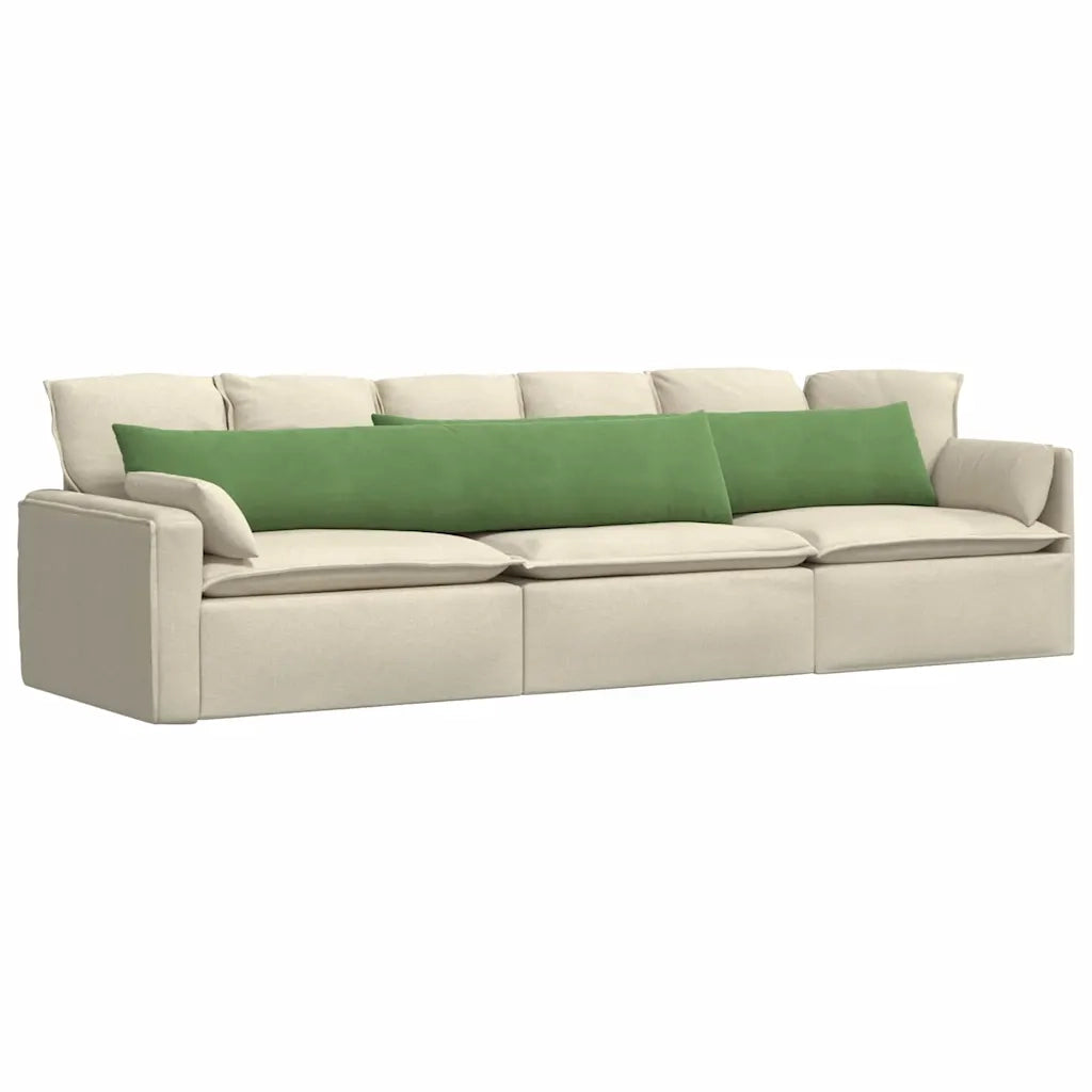 Cuscini da Divano 2 pz-Set di 2 Cuscini per Sofa Verde chiaro 200 x 40 cm