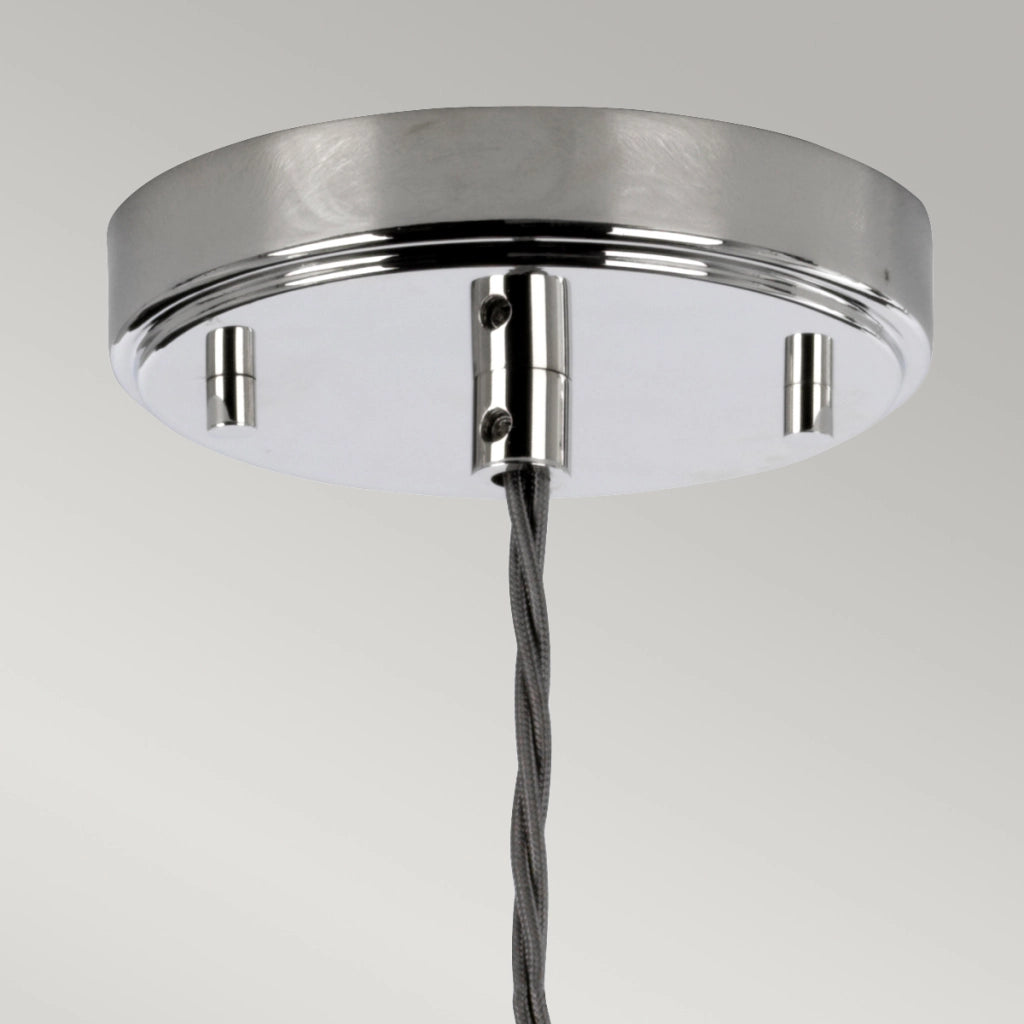 Lampada a sospensione Elstead Sola nichel vetro E27