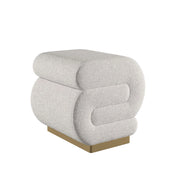 Pouf in legno "Sally" 40 x 42 x 42 cm - Crema